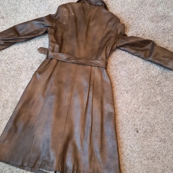 VTG Leather Trench, 16